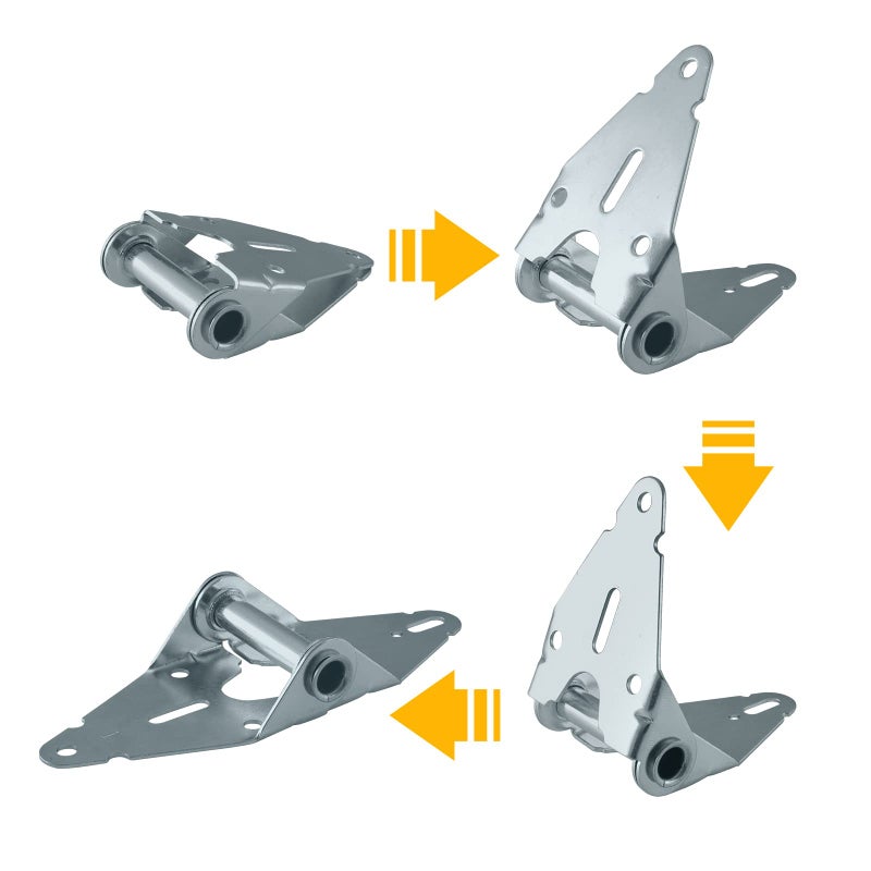 HOME MASTER HARDWARE 4 Pack Garage Door Hinge Heavy Duty 14 Gauge Steel #1 with Galvanized Finish - Residential/Light Commercial Garage Door Replacement - Image 4